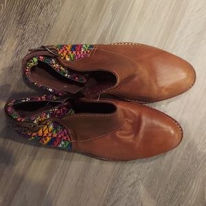Embroidered flower ankle boots (Guatemala)